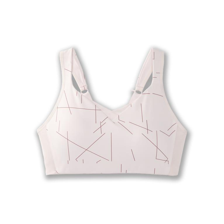 Brooks Women's DRIVE CONVERTIBLE Sports Bras - Rosewater Geo Print - Canada (BWMRN-8517)